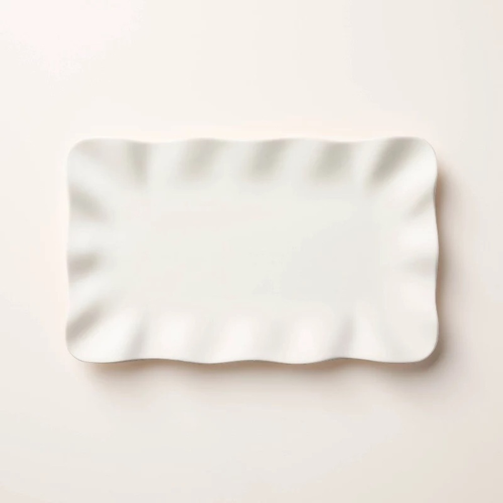 ♠️ Ruffled Ceramic Serving Platter Cream - Kate Spade new york x Target